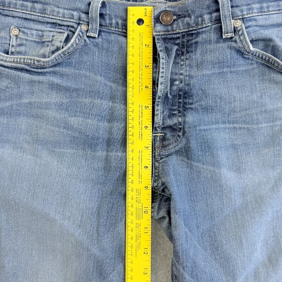 Y2K 7 For All Mankind Standard Straight Jeans Men’s Size 34 Mid‑Rise Light Wash - Picture 11 of 11